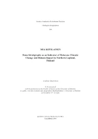 MIA KOTILAINEN Dune Stratigraphy As an Indicator of Holocene