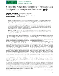 No Need to Watch: How the Effects of Partisan Media Can Spread Via Interpersonal Discussions