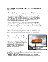 The Basics of Digital Signage and Energy Consumption by Gregory Young