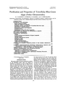 Algae (Order Chroococcales) R