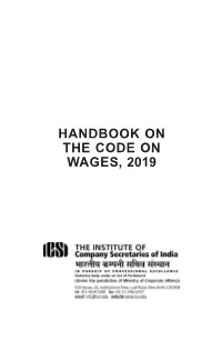 Handbook on Code on Wages