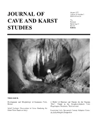 Journal of Cave and Karst Studies Editor Louise D