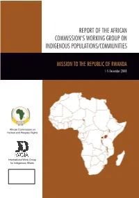 Report of the African Commission's Working