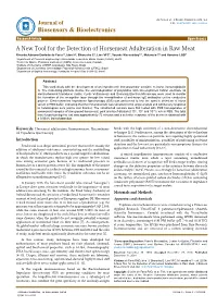 A New Tool for the Detection of Horsemeat Adulteration in Raw Meat