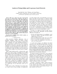 Analysis of Fusing Online and Co-Presence Social Networks