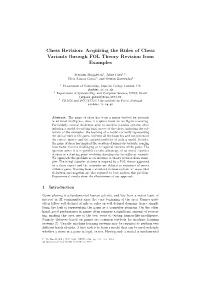 Chess Revision: Acquiring the Rules of Chess Variants Through FOL Theory Revision from Examples