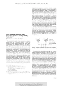 DNA Polymerase Selectivity: Sugar Interactions Monitored with High
