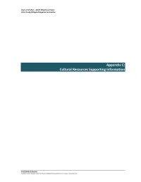 Appendix C: Cultural Resources Supporting Information