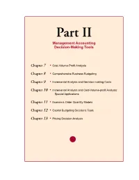 Chapter 7 Cost-Volume-Profit Analysis
