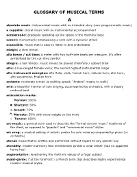 Glossary of Musical Terms