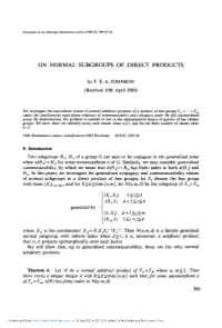 On Normal Subgroups of Direct Products