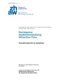 Partizipative Stadtteilentwicklung Winterthur-Töss. Evaluationsbericht