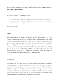 The Australian Subtropical Ridge and High-Latitude Circulation Patterns