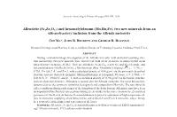 Allendeite (Sc4zr3o12) and Hexamolybdenum (Mo,Ru,Fe), Two New Minerals from an Ultrarefractory Inclusion from the Allende Meteorite