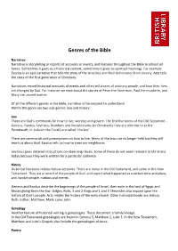 Genres of the Bible