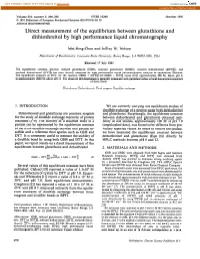 Irect Measurement of the Equilibrium Between Glutathione and Dithiothreitol by High Performant;E Liquid Chromatography