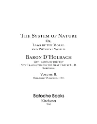 System of Nature Volume 2