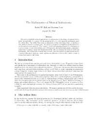 The Mathematics of Musical Instruments
