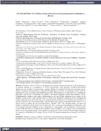 1 the Potential Role of Cytokines and Growth Factors in the Pathogenesis