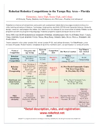 *Detail Description, Rules, and Registration: BELOW Robofest® Is a Program of Lawrence Technological University, Southfield, MI, USA