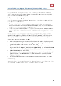 Final Year and End of Grant Report Form Guidance Notes: Level 1