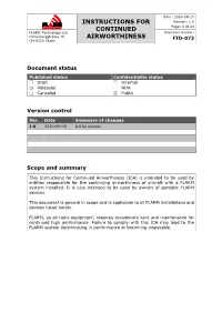 Instructions for Continued Airworthiness