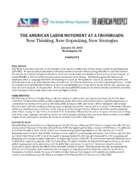 New Thinking, New Organizing, New Strategies