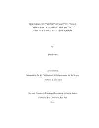 REDLINING and ITS INFLUENCE on EDUCATIONAL OPPORTUNITIES in the SCHOOL SYSTEM: a COLLABORATIVE AUTO-ETHNOGRAPHY by Erika Emery