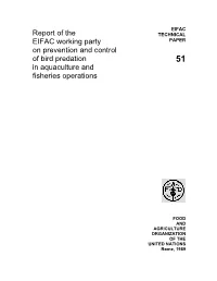 Report of the EIFAC Working Party on Prevention and Control of Bird
