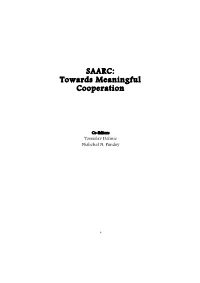 SAARC: Towards Meaningful Cooperation