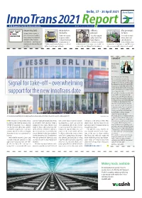 Signal for Take-Off – Overwhelming Support for the New Innotrans Date