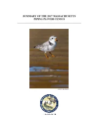 Summary of 2017 Massachusetts Piping Plover Census Data