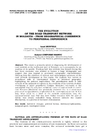 The Evolution of the Road Transport Network in Moldavia – from Geographical Coherence to Peripheral Dependence