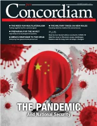 THE PANDEMIC and National Security TABLE of CONTENTS Features