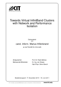 Towards Virtual Infiniband Clusters with Network and Performance