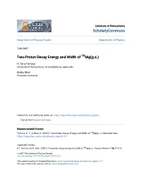 Two-Proton Decay Energy and Width of 19Mg(G.S.)