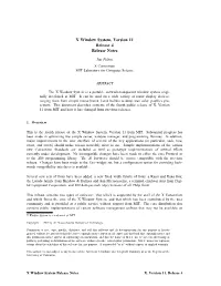 X Window System, Version 11, Release 4, Release