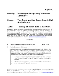 Agenda Meeting: Planning and Regulatory Functions Committee