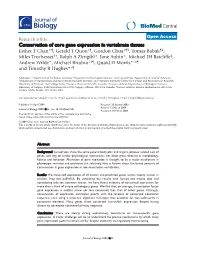Conservation of Core Gene Expression in Vertebrate Tissues