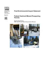 Federal Hardrock Mineral Prospecting Permits Final Environmental Impact Statement