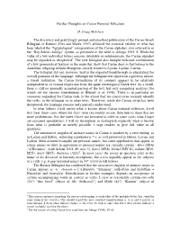 Further Thoughts on Carian Nominal Inflection H. Craig Melchert The