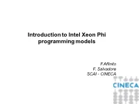 Introduction to Intel Xeon Phi Programming Models