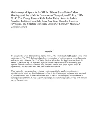 Methodological Appendix I – XII for “Whose Lives