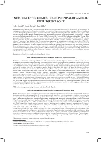 Proposal of a Moral Intelligence Scale