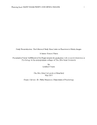 Running Head: BODY MASS INDEX and MEDIA IMAGES 1
