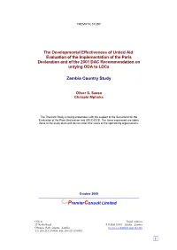 The Developmental Effectiveness of Untied Aid: Evaluation of the Implementation of the Paris Declaration and of the 2001 DAC Recommendation on Untying ODA to Ldcs