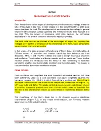 Unit-VII Microwave Engineering