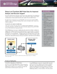 Databridge ETL Solution Datasheet