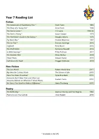 KS3 Reading List