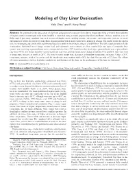 Modeling of Clay Liner Desiccation